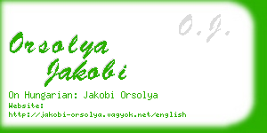 orsolya jakobi business card